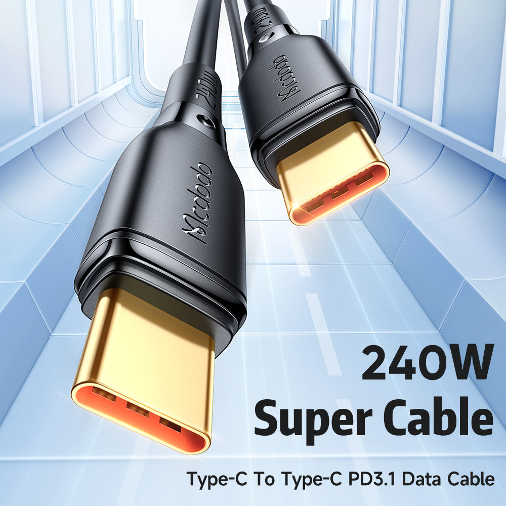 Mcdodo CA3310 Black Series 240W Type-C to Type-C Data Cable (1.2m/2.0m)