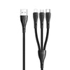 Mcdodo CA6960 Mamba Series 3A Lightning + Type-C + Micro USB 3 in 1 Cable (1.2m)