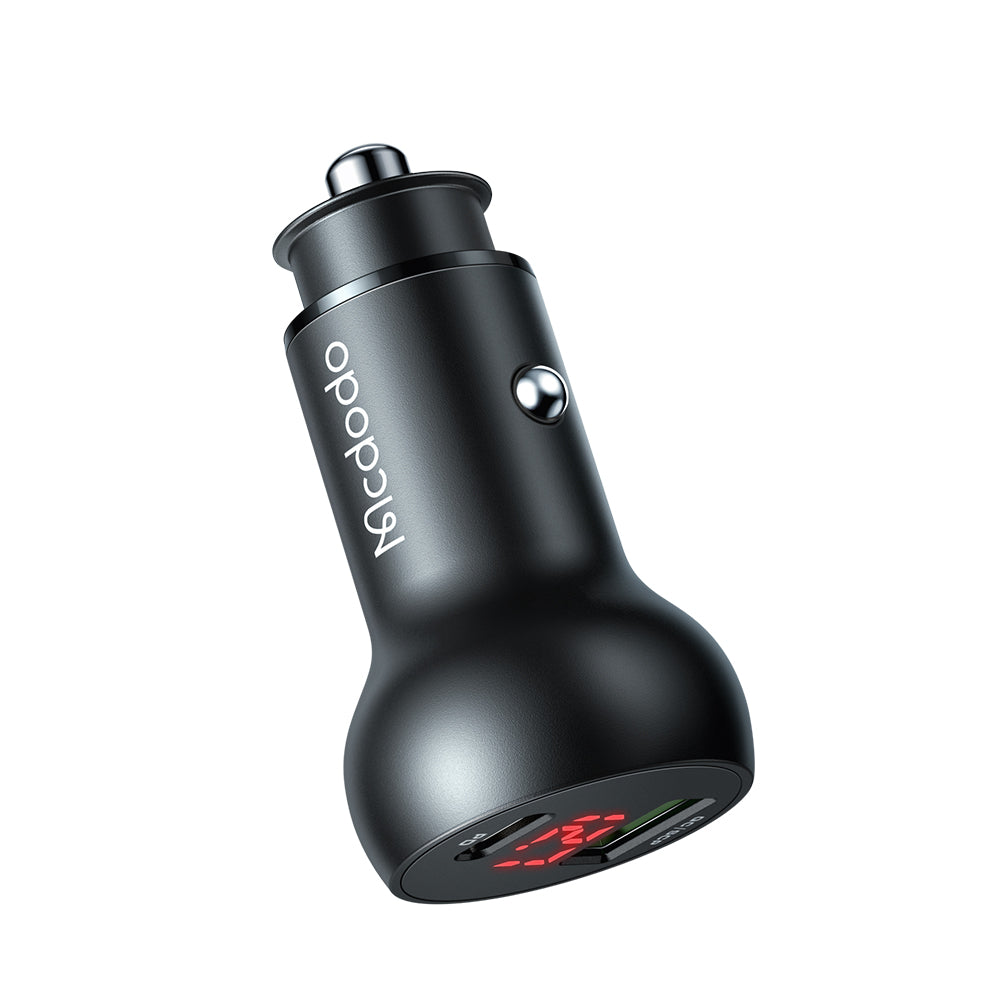 Mcdodo CC7030 Mushrooms Series PD 45W Type-C+USB Ports Car Charger with Digital Display