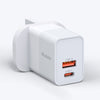 Mcdodo CH1300 Hydrogen Series 20W PD+QC Type C + USB Dual Ports Wall Charger (UK Plug)