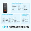 MCDODO CH8442 Mecha Series GaN 65W Dual Type-C + USB Mini Size Wall Charger Set (EU/UK/US plug)