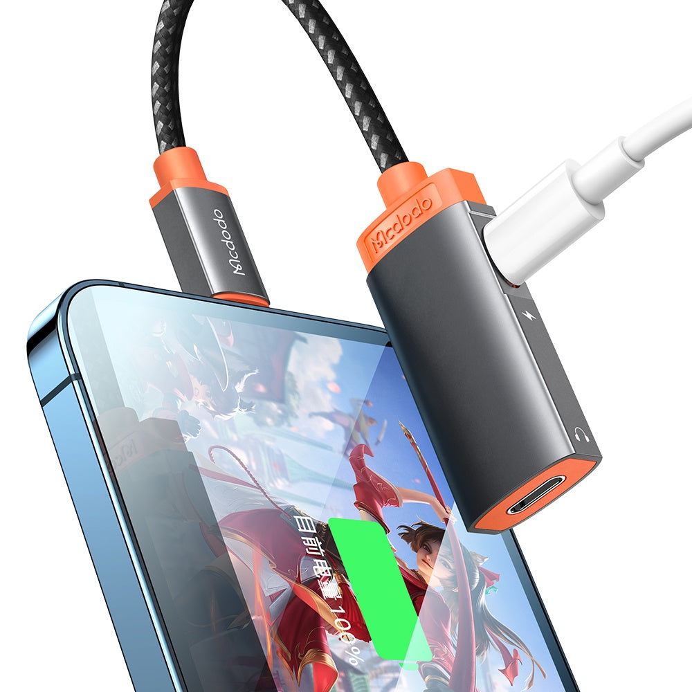 Mcdodo CA049 Oryx Series 2.4A For iPhone To Dual iPhone Audio Adapter Cable (Support Calling, Audio & Wire Control)